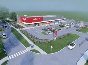 Construction of RIMI shopping center at Lambertu Street 35, Mārupe