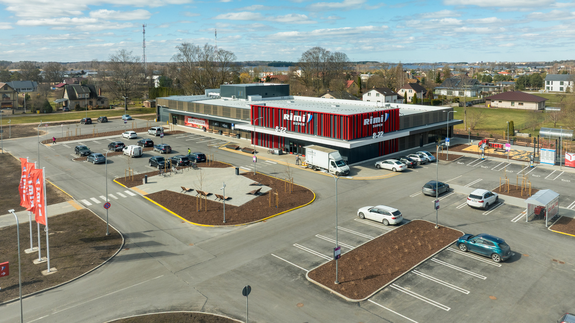 RIMI Tirdzniecības centra būvniecība Peldu iela 2, Ikšķile